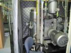 Used Rietschle Oil Seal Vacuum Pump, type VWZ402-16M, carbon steel. Approximately 283 cfm at 0.375 torr- 0.5 mbar- 29.906’’ HG. Driven by a 20 hp, 1755 rpm motor.