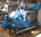 Used Rietschle Oil Seal Vacuum Pump, type VWZ402-16M, carbon steel. Approximately 283 cfm at 0.375 torr- 0.5 mbar- 29.906’’ HG. Driven by a 20 hp, 1755 rpm motor.