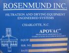 Used- Rosenmund Apovac System, Hastelloy construction, consisting of: (1) Sulker Burckhardt liquid ring compressor, model PM...