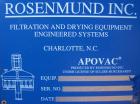 Used- Rosenmund Apovac System Consisting Of: (1) Sulker Burckhardt pump, model PMZU2510H8, 15hp motor, (1) Kontro pump, mode...