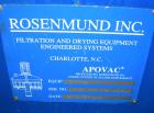 Used Rosenmund Apovac System, Hastelloy construction