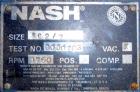 Used Nash Liquid Ring Compressor, Model SC2/7, carbon steel. Rated up to 200 cfm and 28