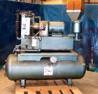 Used Squire Cogswell Rotary Vane Vacuum Pump, Approximate capacity 60 CFM, Carbon Steel. Serial #AAF09019CQ. Driven by a 3 hp, 3/60/208-230/460 volt, 1160 rpm motor. Includes a Thermal Transfer Produ...