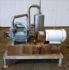 Used Squire-Cogswell Liquid Ring Two Stage Vacuum Pump, Type P512/CH41-215A, Stainless Steel. Nominal capacity 177 Cubic feet per minute. 2