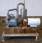 Used- Squire-Cogswell Liquid Ring Two Stage Vacuum Pump, Type P512/CH41-215A, Stainless Steel. Nominal capacity 177 Cubic fe...