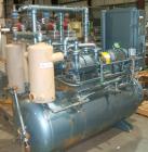 Used-Squire-Cogswell Duplex Horizontal Tank Mounted Vacuum Pump System, Model PTM-RVA16-1750-2-H. (2) Siemens 10 hp electric...