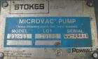 Used Stokes Microvac Rotary Piston Vacuum Pump, Model 212-11, carbon steel. Approximately 150 cfm. 3