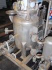 Used Sulzer Burckhardt APOVAC Vacuum Solvent Recovery System, type APOVAC PMSH 156-D2. Stainless steel construction, rated 80 ACFM, ring liquid circulation 2.2 gpm, nominal coolant flow 4.4 gpm, with...