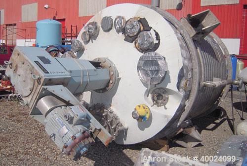 Used- Alloy Fab Reactor, 2000 Gallon, Hastelloy C, Vertical. 78" diameter x 84" straight side, dished top and bottom. Intern...