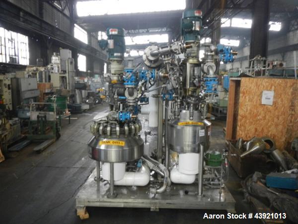 Used Kilo Lab Reactor System Consisting Of: (1) 10 gallon Pfaudler Glass Lined Reactor (1) 10 Gallon Hastelloy DCI Reactor