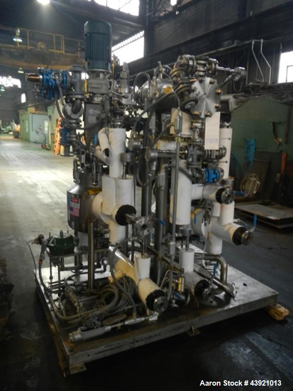 Used Kilo Lab Reactor System Consisting Of: (1) 10 gallon Pfaudler Glass Lined Reactor (1) 10 Gallon Hastelloy DCI Reactor
