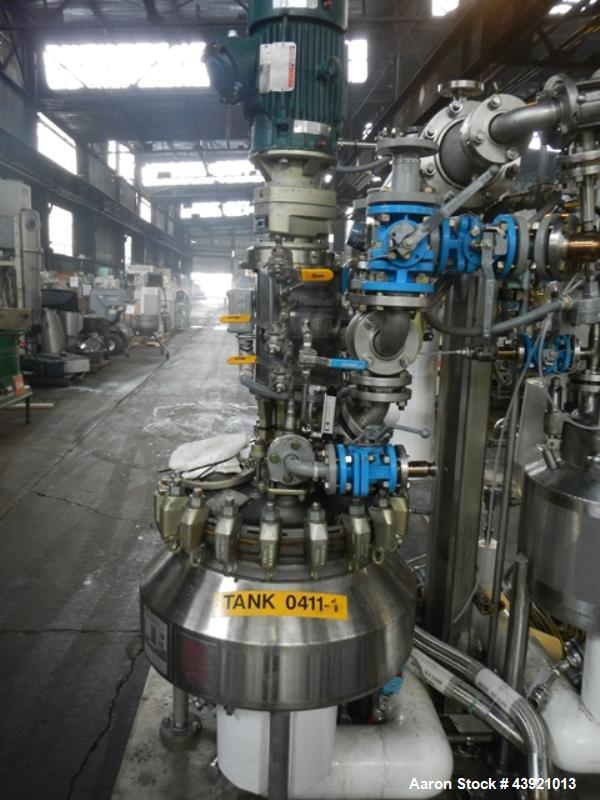 Used Kilo Lab Reactor System Consisting Of: (1) 10 gallon Pfaudler Glass Lined Reactor (1) 10 Gallon Hastelloy DCI Reactor