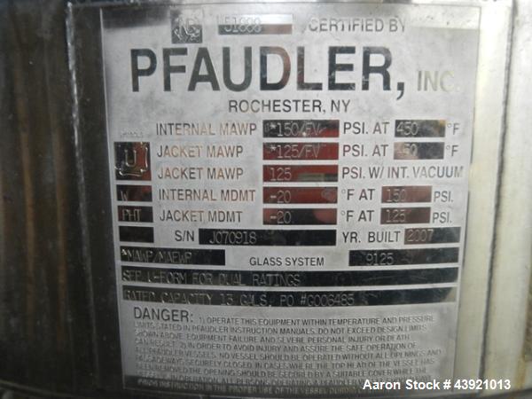 Used Kilo Lab Reactor System Consisting Of: (1) 10 gallon Pfaudler Glass Lined Reactor (1) 10 Gallon Hastelloy DCI Reactor