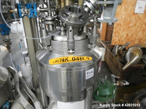 Used Kilo Lab Reactor System Consisting Of: (1) 10 gallon Pfaudler Glass Lined Reactor (1) 10 Gallon Hastelloy DCI Reactor