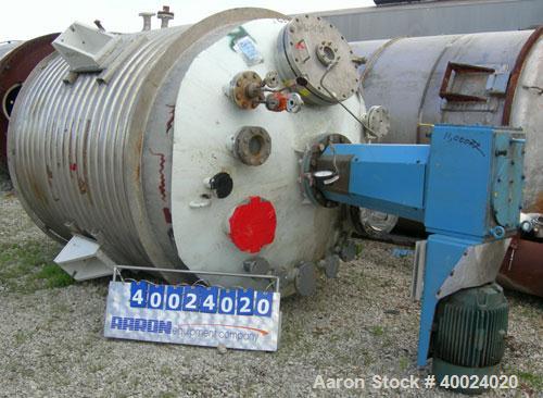 Used Alloy Fab Reactor, 2000 gallon, Hastelloy C22, vertical. 78" diameter x 84" straight side, 2:1  elliptical top and bottom. Internal rated 150 psi/fv at 450 deg.f., 316L stainless steel 3" 1/2 pi...