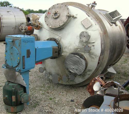 Used Alloy Fab Reactor, 2000 gallon, Hastelloy C22, vertical. 78" diameter x 84" straight side, 2:1  elliptical top and bottom. Internal rated 150 psi/fv at 450 deg.f., 316L stainless steel 3" 1/2 pi...