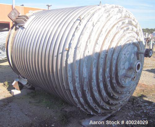 Used Alloy Industries Reactor, Approximately 2000 gallon, Hastelloy C22, vertical. 78" diameter x 7' straight side, elliptical top and bottom. Internal rated 100/fv at 450 deg.f., 316L stainless stee...