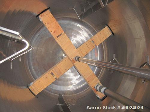 Used Alloy Industries Reactor, Approximately 2000 gallon, Hastelloy C22, vertical. 78" diameter x 7' straight side, elliptical top and bottom. Internal rated 100/fv at 450 deg.f., 316L stainless stee...