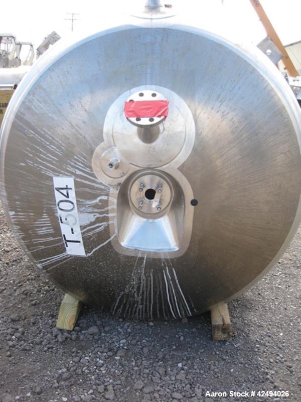 Used Apache reactor, 500 gallon, hastelloy C276 construction, 54" diameter x 40" straight side, semi elliptical top and bottom, rated 100 psi and full vacuum at 285 f internal, 316L stainless steel 1...