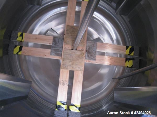 Used Apache reactor, 500 gallon, hastelloy C276 construction, 54" diameter x 40" straight side, semi elliptical top and bottom, rated 100 psi and full vacuum at 285 f internal, 316L stainless steel 1...