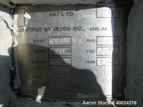 Used Autoclave Engineers Reactor, 50 Gallon, Hastelloy C276, Vertical. Approximately 24" diameter x 24" straight side, flat bolt on top, 2:1 elliptical bottom. Internal rated 400 PSI/FV at 350 Degree...
