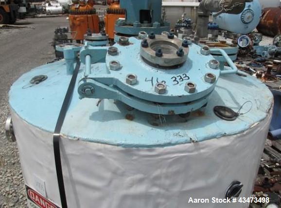 Used Baeurle & Morris Reactor, 200 Gallon, Hastelloy C276, Vertical. Approximately 42" diameter x 33" straight side, dish top and bottom. Internal rated 100 psi at 350 degrees F. 304 Stainless steel ...