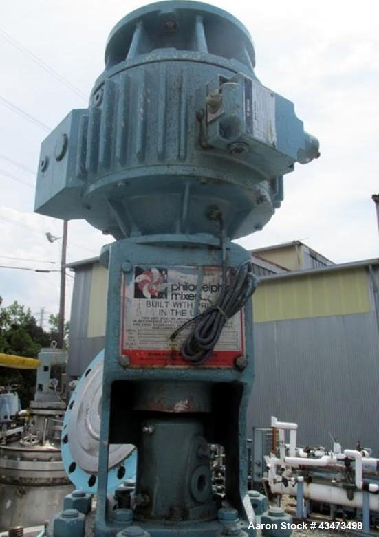 Used Baeurle & Morris Reactor, 200 Gallon, Hastelloy C276, Vertical. Approximately 42" diameter x 33" straight side, dish top and bottom. Internal rated 100 psi at 350 degrees F. 304 Stainless steel ...