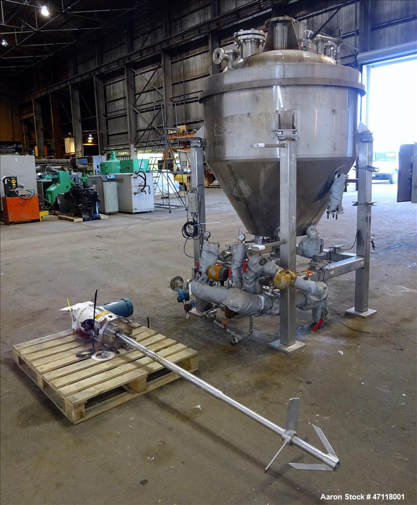 Used Feldmeier Reactor, 250 Gallon, Hastelloy C-276, Vertical.