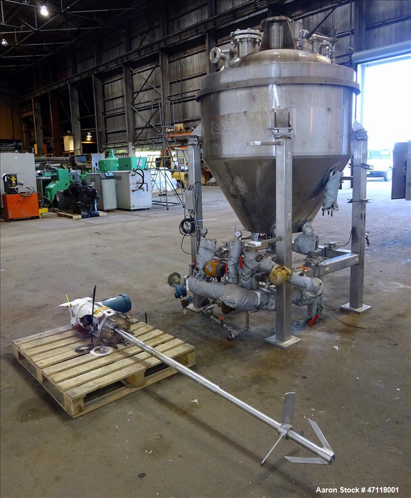 Used- Feldmeier Reactor, 250 Gallon, Hastelloy C-276, Vertical.