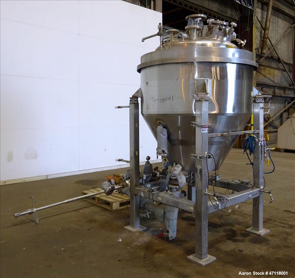 Used Feldmeier Reactor, 250 Gallon, Hastelloy C-276, Vertical.
