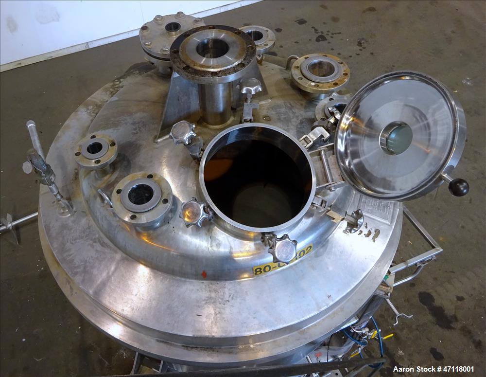 Used Feldmeier Reactor, 250 Gallon, Hastelloy C-276, Vertical.