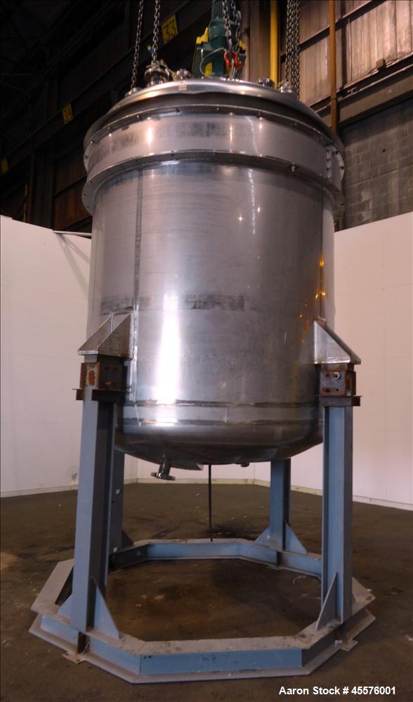 Used- 2056 Gallon Vertical Nickel Reactor/Mix Tank, Model 14SP1