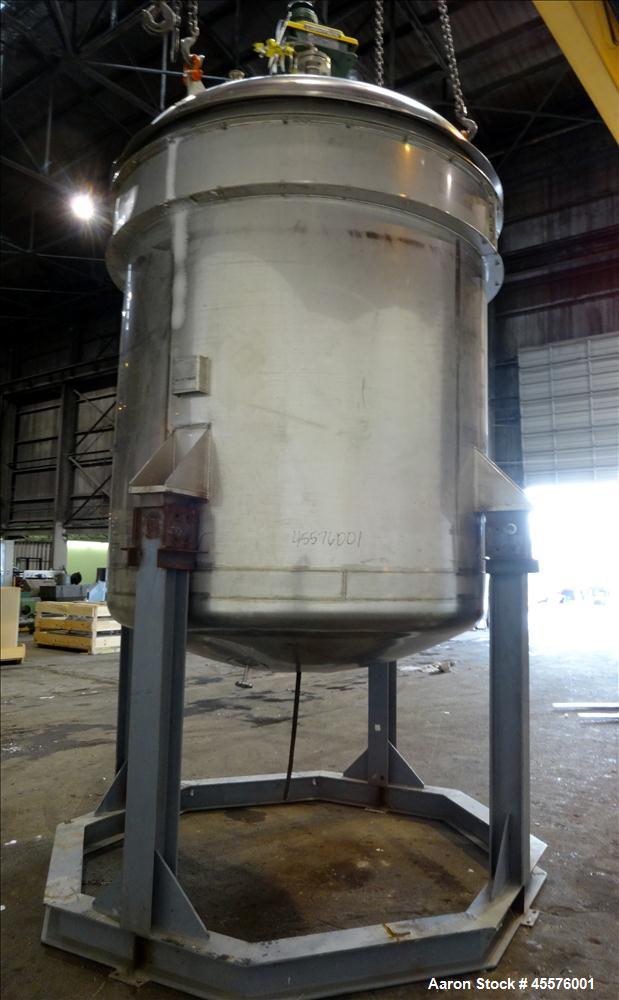 Used- 2056 Gallon Vertical Nickel Reactor/Mix Tank, Model 14SP1