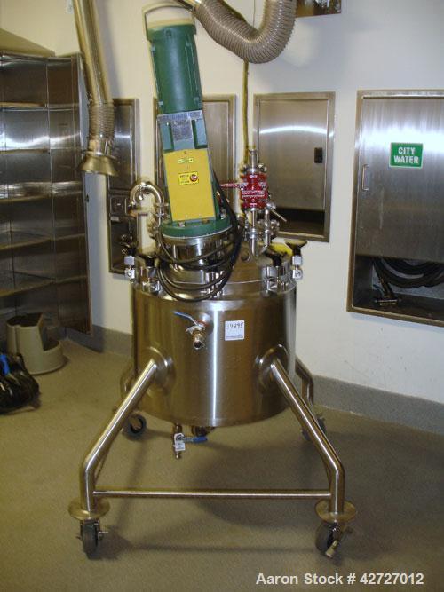 Used Lee Industries Reactor, 30 Gallon, Model 30 U, Hastelloy C22. 24" Diameter x 18" straight side, removable dish top, dish bottom, rated 50 psi and full vacuum at 350 F internal, jacketed for 150 ...