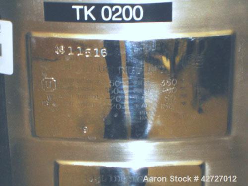 Used Lee Industries Reactor, 30 Gallon, Model 30 U, Hastelloy C22. 24" Diameter x 18" straight side, removable dish top, dish bottom, rated 50 psi and full vacuum at 350 F internal, jacketed for 150 ...