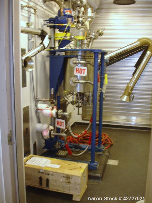 Used Zeyon Hydrogenation Reactor, 40 Liter (10.5 Gallon), Hastelloy C.  16" Diameter x 18" straight side, flat bolt on top, dish bottom, rated 200 psi and full vacuum at +482/-40 F internal, jacketed...