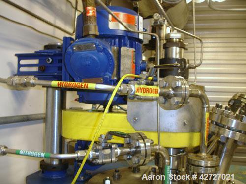 Used Zeyon Hydrogenation Reactor, 40 Liter (10.5 Gallon), Hastelloy C.  16" Diameter x 18" straight side, flat bolt on top, dish bottom, rated 200 psi and full vacuum at +482/-40 F internal, jacketed...