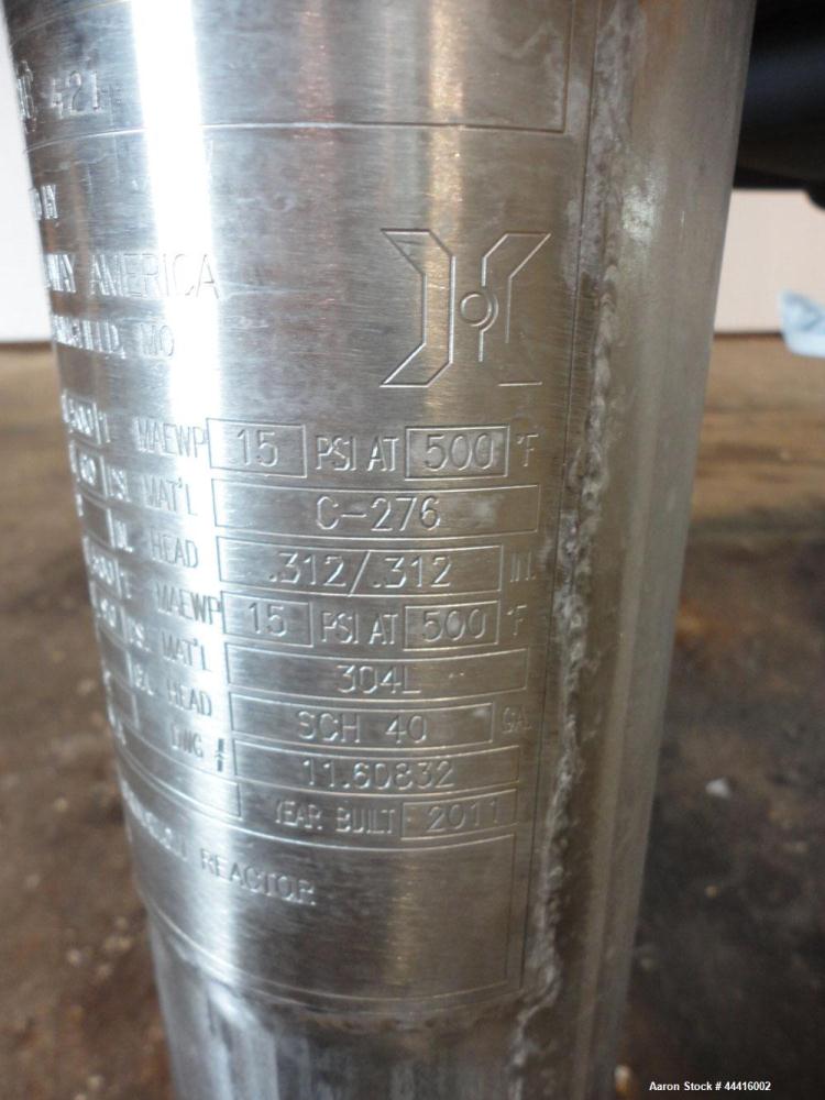 Unused- Holloway America Reactor, 1000 Gallon, Hastelloy C-276, Vertical. Approximate 62” Diameter x 70” straight side, dished top and bottom. Internal rated 60 psi at -76 to 500 degrees F, 304L Stai...