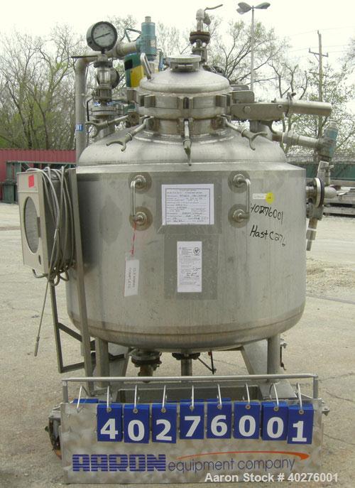 Used: Northland Stainless reactor, 150 gallon, Hastelloy C 276.  Approximately 42" diameter x 21" straight side. Dished top and  bottom. Internal rated fv/150 psi at 365 deg F, 316L stainless steel j...