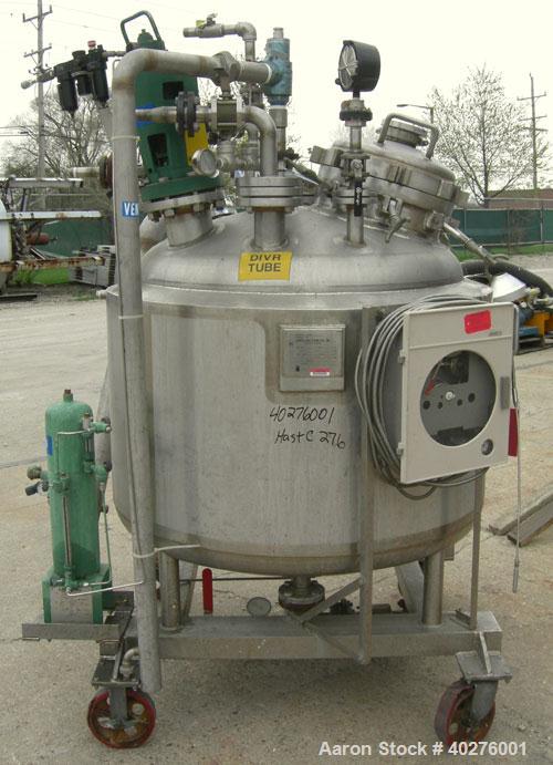 Used: Northland Stainless reactor, 150 gallon, Hastelloy C 276.  Approximately 42" diameter x 21" straight side. Dished top and  bottom. Internal rated fv/150 psi at 365 deg F, 316L stainless steel j...