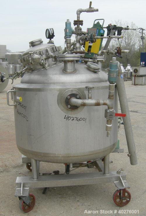 Used: Northland Stainless reactor, 150 gallon, Hastelloy C 276.  Approximately 42" diameter x 21" straight side. Dished top and  bottom. Internal rated fv/150 psi at 365 deg F, 316L stainless steel j...