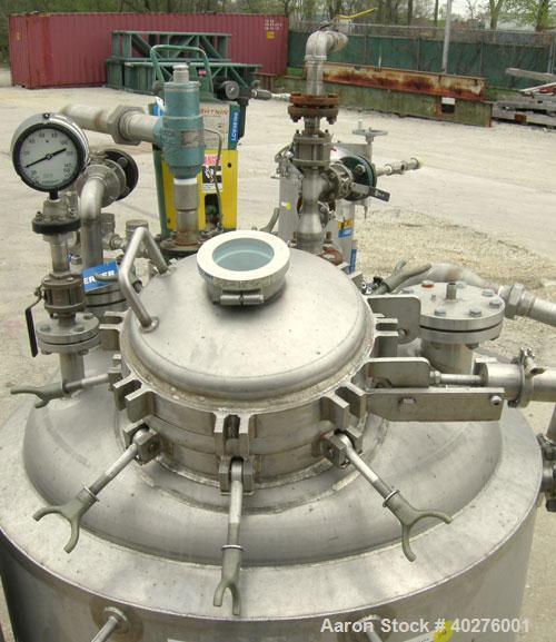 Used: Northland Stainless reactor, 150 gallon, Hastelloy C 276.  Approximately 42" diameter x 21" straight side. Dished top and  bottom. Internal rated fv/150 psi at 365 deg F, 316L stainless steel j...