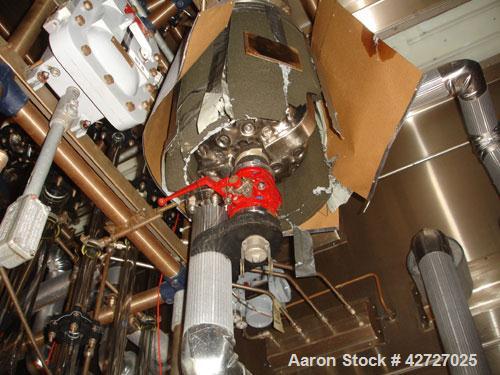 Used Northland Stainless Reactor Train, 50 Liter (13.2 Gallon). With 50 liter Hastelloy C22 reactor, removable dish top, dish bottom, intermediate QVF glass mid section, rated 150 psi and full vacuum...