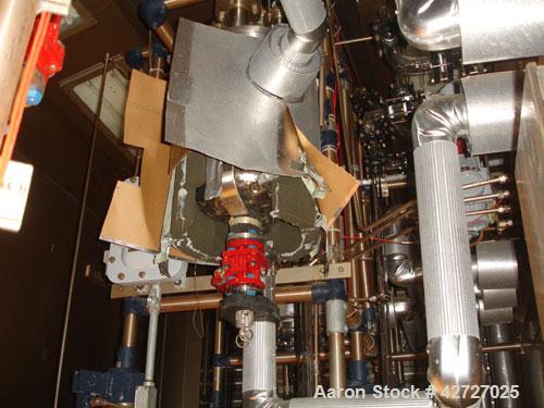 Used Northland Stainless Reactor Train, 50 Liter (13.2 Gallon). With 50 liter Hastelloy C22 reactor, removable dish top, dish bottom, intermediate QVF glass mid section, rated 150 psi and full vacuum...