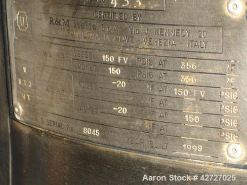 Used Northland Stainless Reactor Train, 50 Liter (13.2 Gallon). With 50 liter Hastelloy C22 reactor, removable dish top, dish bottom, intermediate QVF glass mid section, rated 150 psi and full vacuum...