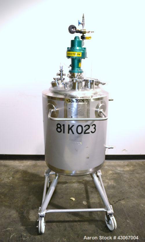 Used Northland Stainless Reactor, 30 Gallon, Hastelloy C-22, Vertical. Approximately 18’’ diameter x 25’’ straight side, dished top and bottom. Internal rated FV/125 psi at -20 to 302 degrees F, 316L...