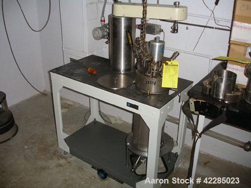 Used Parr Reactor, 2 Gallon, Hastelloy C. Internal rated 1900 psi at 350 deg.f.. Jacketed, no rating. Mounted on a on stand with a Parr magnetic agitator drive. PRICE INCLUDES 15% BUYER'S PREMIUM. NO...