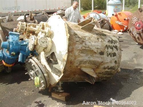 Used Pfaudler Reactor, 300 Gallon, Hastelloy C-276, Vertical. Approximately 40" diameter x 36" straight side. 2 to 1 elliptical top and bottom. Internal rated 100/fv psi at 350 deg f, 304 stainless s...