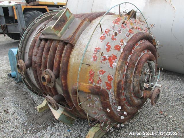 Used Pfaudler Reactor, 500 Gallon, Hastelloy C276. Approximately 54" diameter x 51" straight side, semi elliptical top and bottom. Internal rated 75 psi & Full Vacuum at 450 degrees F. 1/2 Pipe coil ...