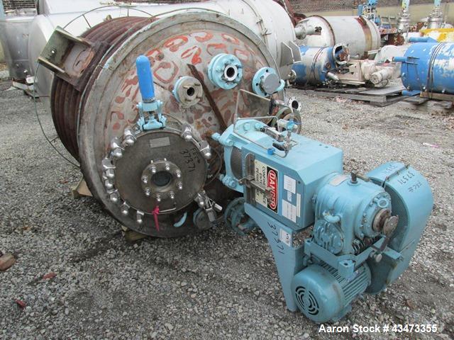 Used Pfaudler Reactor, 500 Gallon, Hastelloy C276. Approximately 54" diameter x 51" straight side, semi elliptical top and bottom. Internal rated 75 psi & Full Vacuum at 450 degrees F. 1/2 Pipe coil ...